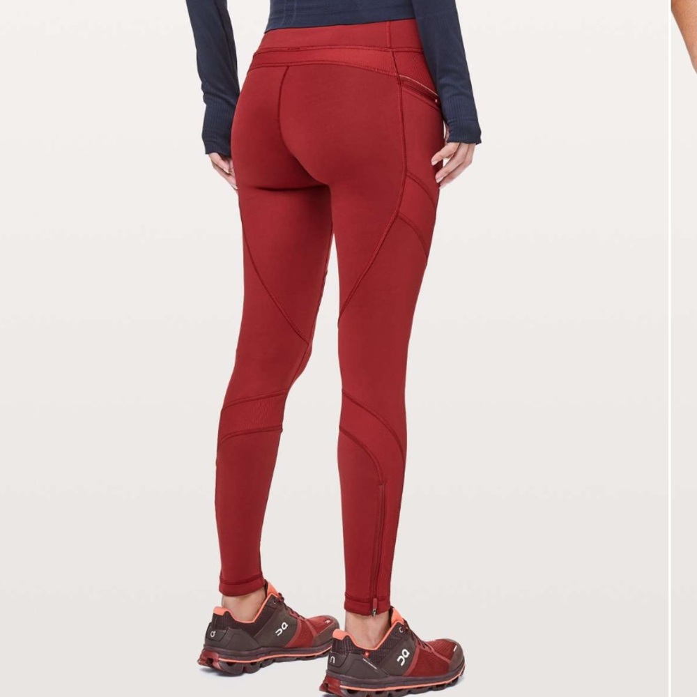 Lululemon Keep The Fleece Tight 28" Dark Sport Red Size 2